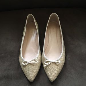 J. Crew Gold Gemma Flats